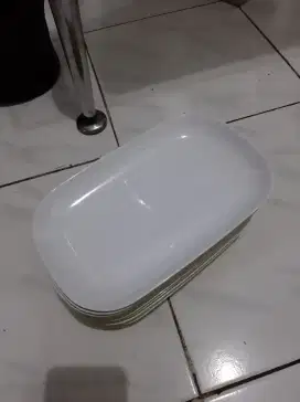 piring oval bahan plastik rumah makan