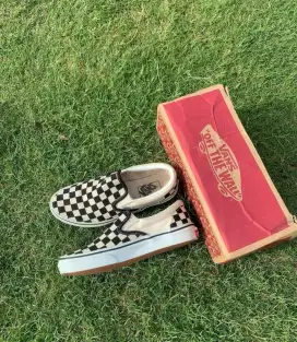 Sepatu vans slip on Japan checkerboard