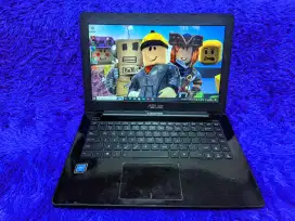 Laptop Asus x453s ram8 body tipis mulus