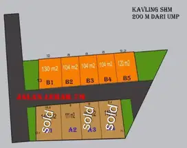 Tanah Kavling Kembaran dekat kampus UMP, RS JIH Purwokerto