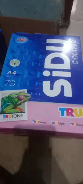 Kertas sidu A4 ada warna pink, biru, kuning..