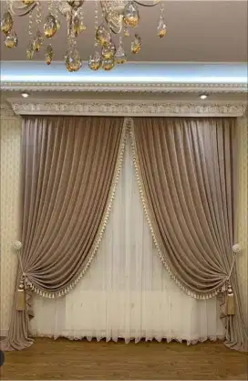Jual tirai jendela gordyn hordeng gorden wallpaper dinding rollblind v