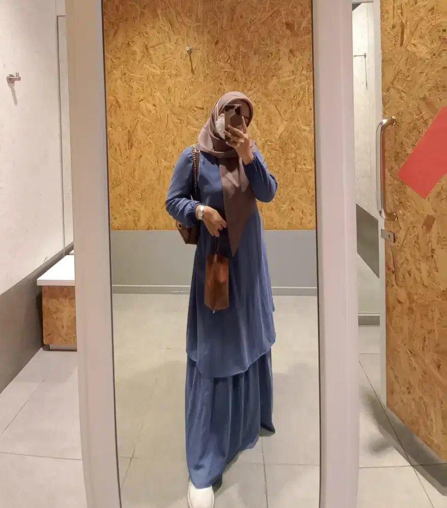 Dress Biru ( Model Kurung Malaysia)
