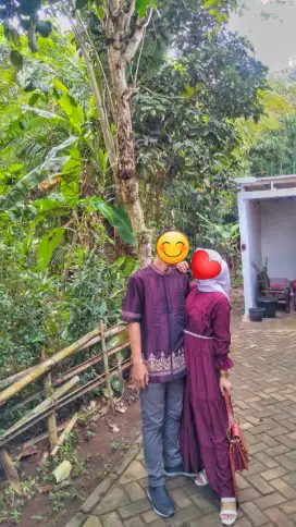 Busana Muslim Couple - Maroon