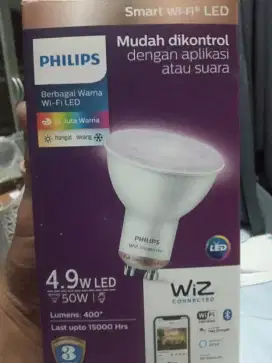 Lampu Philips Smart WiFi LED 4.9W GU10 Bluetooth - Color & TW (Warna)