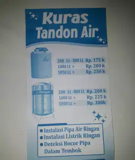 Jasa Kuras Tandon Air