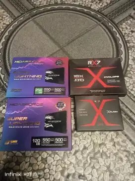 SSD midasforce 120,256 dan RX 7 256gb