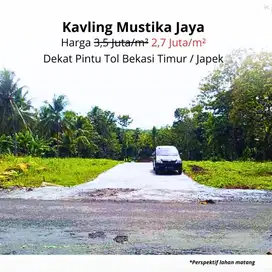 Kavling 200 Jt-an Dekat Tol Bekasi Timur Japek Terima Cicilan