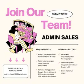 Admin Sales / Sales Executive Cipondoh