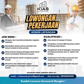 Loker awal tahun 2025 - ADMIN PROYEK