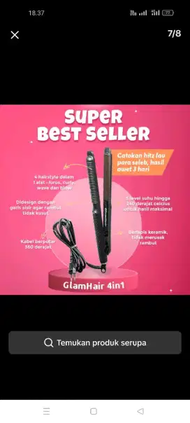 Catokan rambut glamhair 4in1