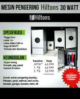 mesin pengering hilton untuk laundry