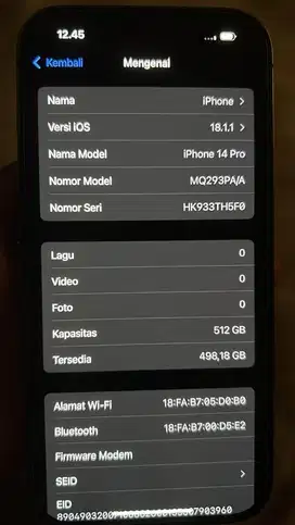 JUAL HP IPHONE 14 PRO