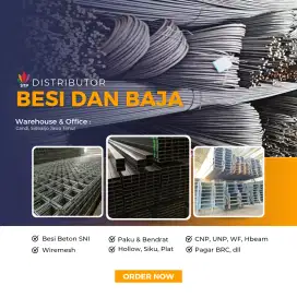 Besi beton,Wiremesh,Bendrat,Bondek Siap Kirim.