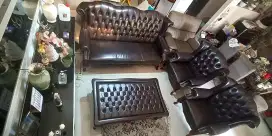 Set sofa 3+1+1+meja leather