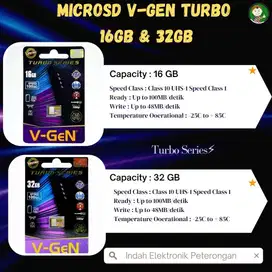 MicroSD V-GeN Turbo Series 16GB & 32GB