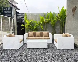 SOFA ROTAN - KURSI ROTAN - KURSI SANTAI - RATTAN SOFA SET