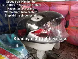 sepeda air ikan jumbo hitam,perahu karakter ikan,sepeda air gowes baru