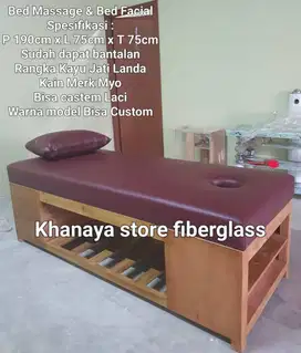 Bed massage kayu jati matras maron/Bed ranjang terapis kayu terbagus!