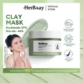 HerBaay Clay Mask 50g Membersihkan Komedo Masker Wajah