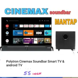 Polytron 55Inch Cinemax Soundbar Smart TV & Android TV