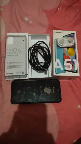 Di Jual Samsung A51 6/128 gb full set warna biru