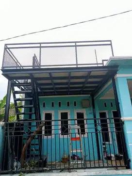 mezzanine outdoor rangka besi dak balkon