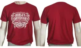 Kaos harley davidson motorcycle red