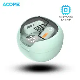 Headset Earphone Acome TWS Bluetooth Earbuds Inpods AT03 - Hijau