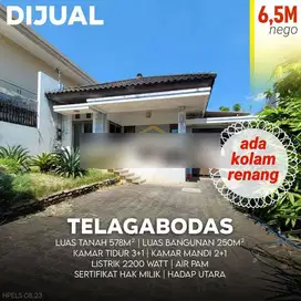 Rumah di Telaga Bodas Raya Ada Kolam Renang SHM Hadap Utara