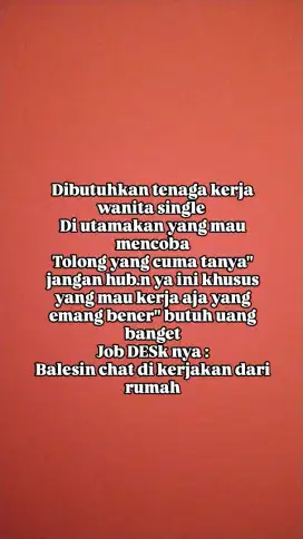 Dibutuhkan pekerja sebanyak banyaknya