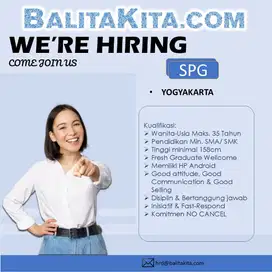 Dibutuhkan SPG untuk area kota Yogyakarta