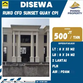 DISEWAKAN RUKO SUNSET QUAY CPI CITRALAND CITY LOSARI LOKASI STRATEGIS