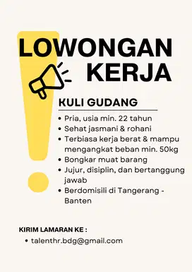 Lowongan Kuli Gudang