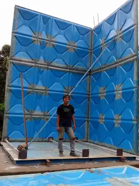 Rooftank, Tandon Susun, Tangki Kotak Panel Fibreglass, Roof Water Tank