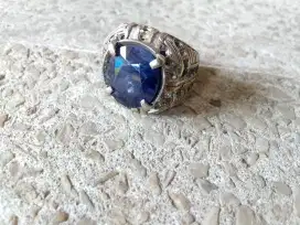 Batu blue sapphire/safir cutting