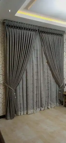 Jual tirai jendela gordyn hordeng gorden wallpaper dinding rollblind v