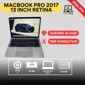 MACBOOK PRO 2017 13 INCH RETINA CORE I7 RAM 16GB SSD 512GB