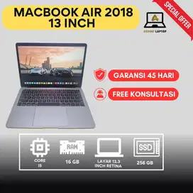 MACBOOK AIR 2018 13 INCH CORE I5 RAM 16GB SSD 256GB