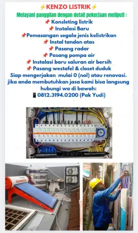 TUKANG LISTRIK & TUKANG PIPA AIR SURABAYA