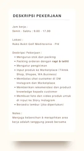 Loker Admin Marketplace toko buku anak