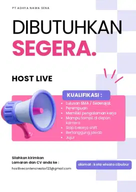 Dibutuhkan segera!!!