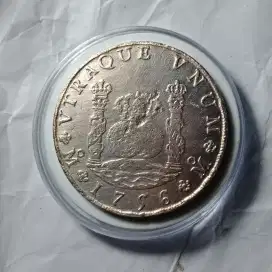 Koin Langka 1756 HISPAN 8 REALRES KING FERDINAND MEXICO KOLEKSI MURAH