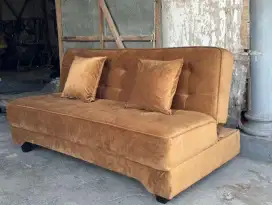 Sofa bed emgsel warna coklat muda