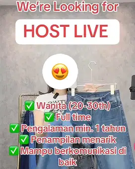 Lowongan Kerja Host Live Online Shop Jakarta Barat