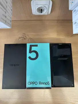 OPPO RENO5 8/128 BLACK BEKAS FULLSET