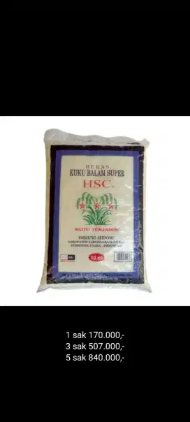 Promo Beras HSC Kuku Balam Super Biru 10kg