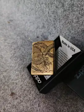 Korek Api Minyak Zippo Motif Naga (Grade Ori)