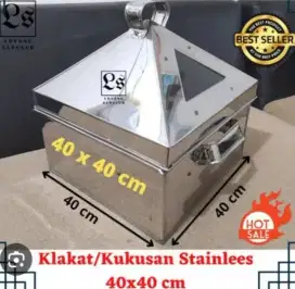 Klakat kukusan Kotak Stainless 40x40