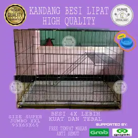 Kandang Hewan Tingkat 1 Super Jumbo (90x65x65) Kucing, Kelinci, Anjing